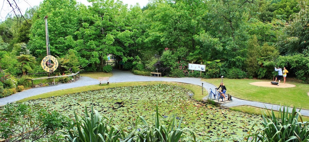 One of the many inventive attractions at The Waterworks, Coromandel